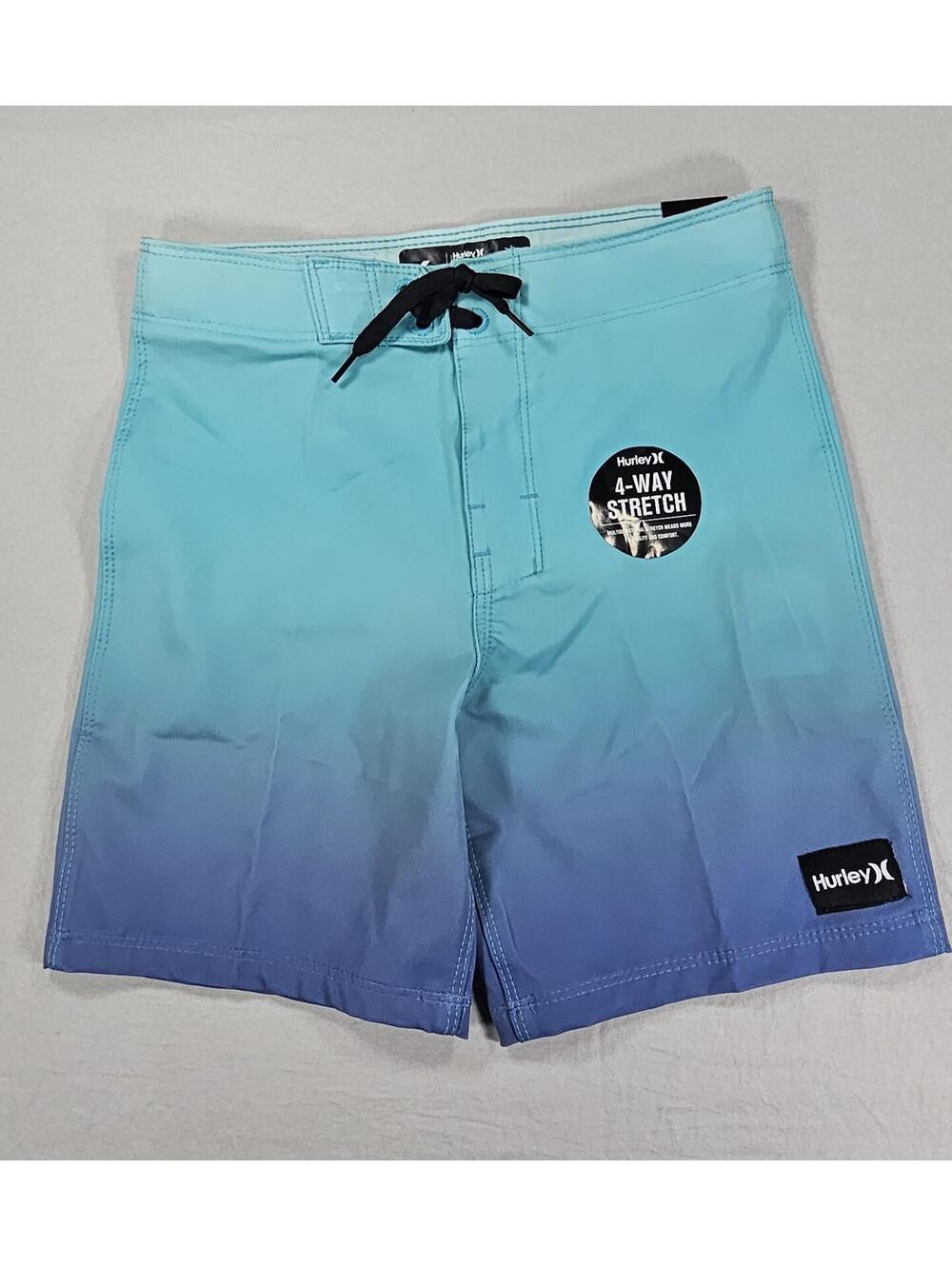 Hurley Boys' 4-Way Stretch Board Shorts, Size 6, Blue Ombre
